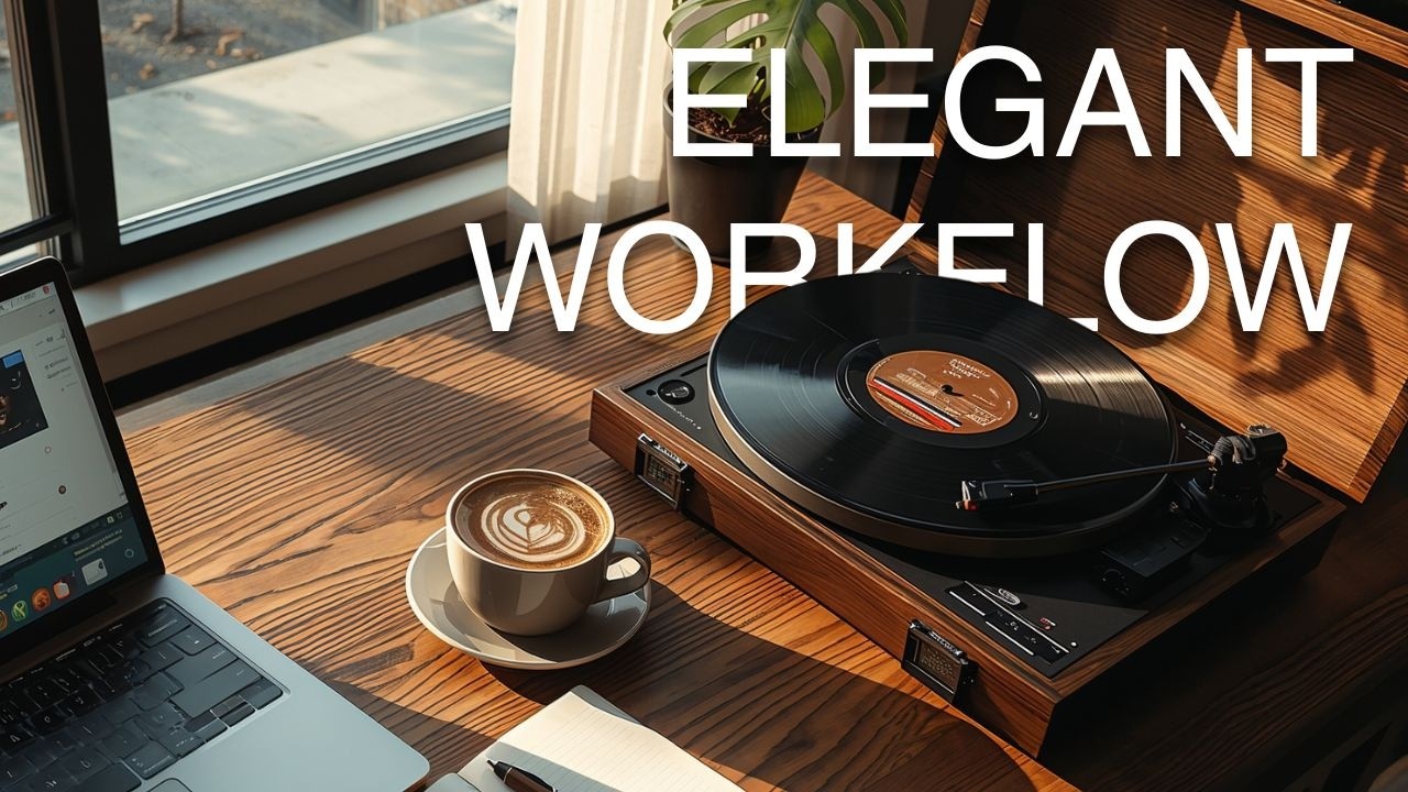 Elegant Workflow Jazz ☕ Aesthetic Desk Ambience & Focus Piano Music