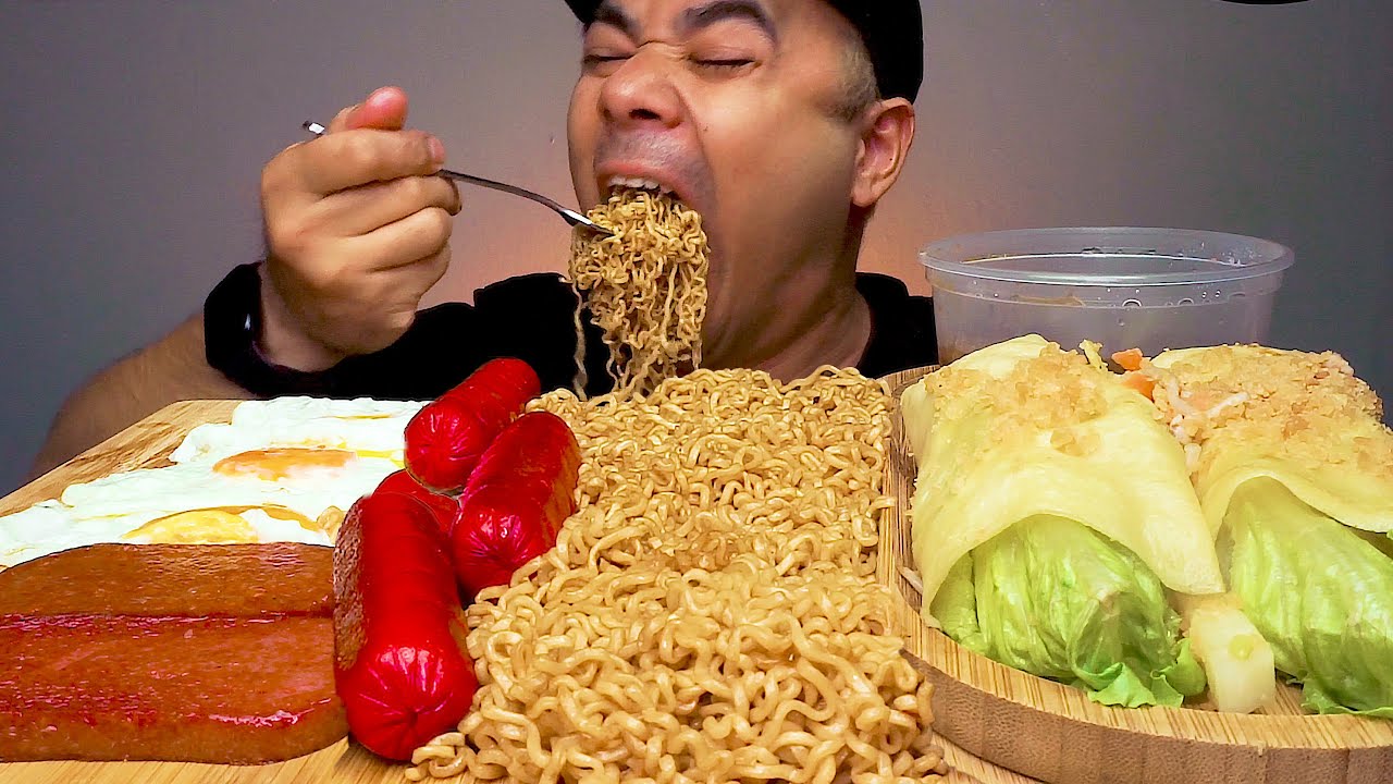 LUMPIA SARIWA | JUMBO HOTDOG | PANCIT CANTON | SPAM | EGG | BIG BITES | ALFIE EATS