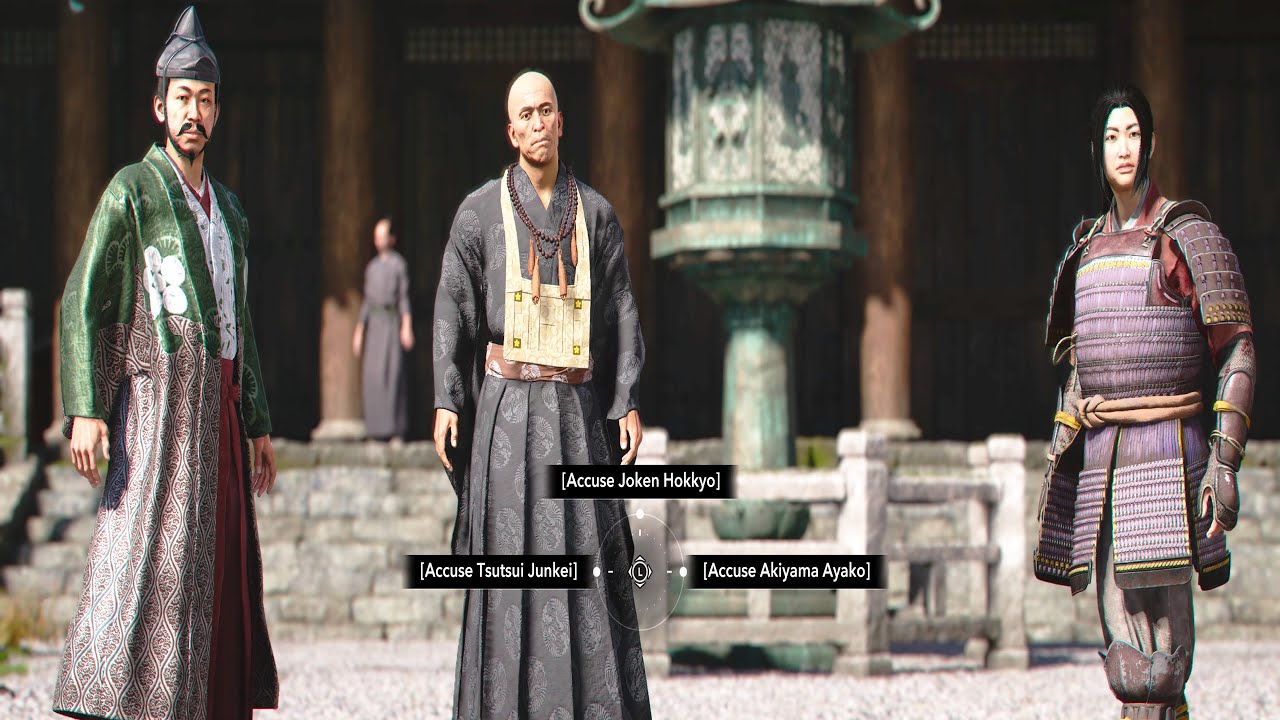 Assassins Creed Shadows - Обвинение Цуцуи против Джокена против Акиямы (все варианты)