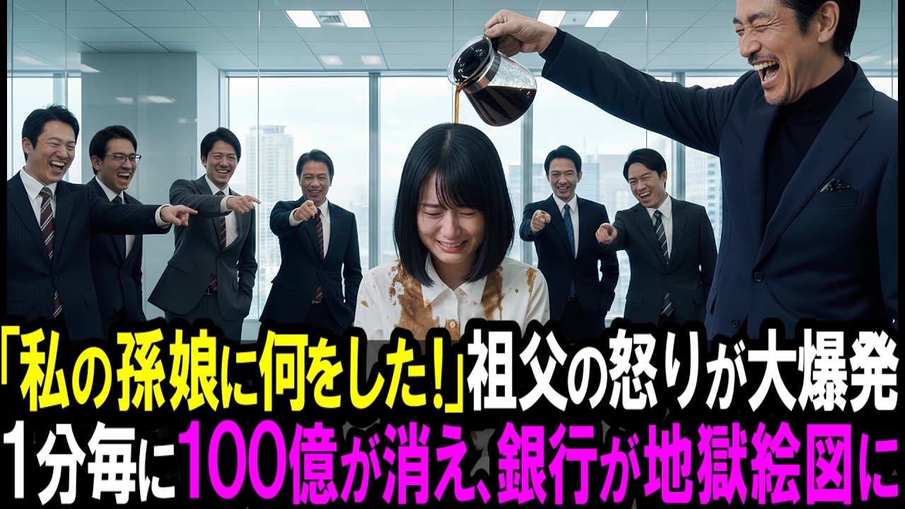 【スカッと】「私の孫娘に何をした！」祖父の怒りが大爆発。１分毎に１００億が消え、銀行が地獄絵図に。【シニア】