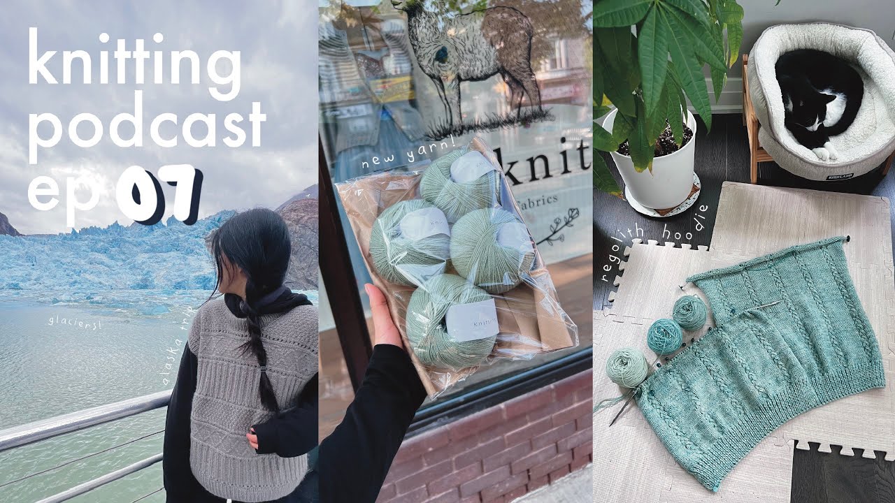 Regolith Hoodie, Puro Cardigan Light (test knit), Amirisu MKAL | Knitting Podcast Aug 2024 | ep 07