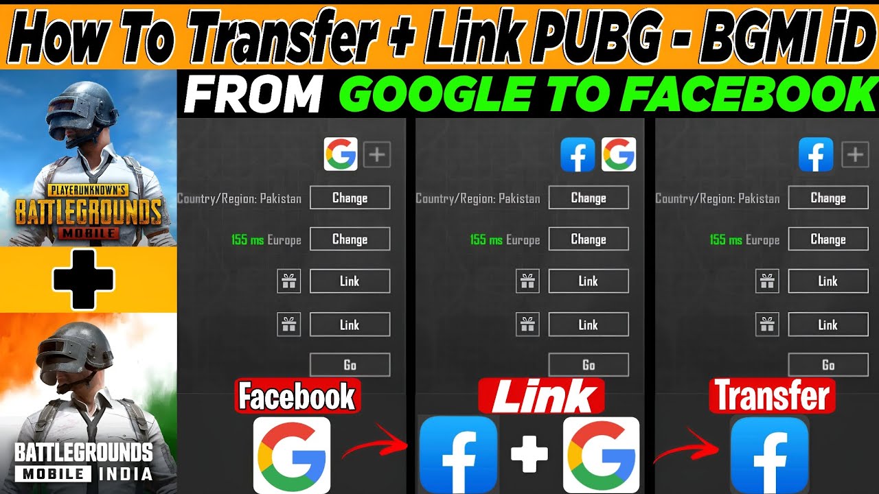 How To Transfer PUBG/BGMI Account Google to Facebook 2025😱| Change & Link Pubg Login iD Gmail to FB🔥