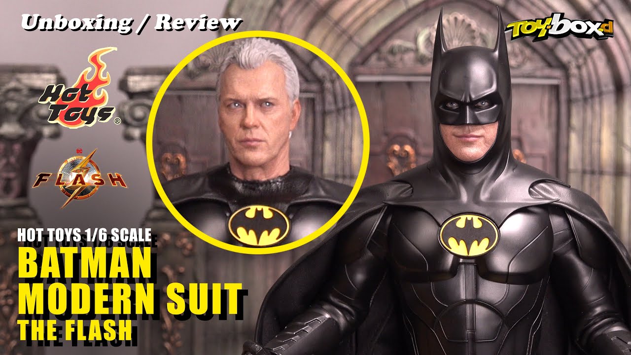 HOT TOYS BATMAN (Modern Suit) THE FLASH Michael Keaton 1/6 Scale Unboxing & Review