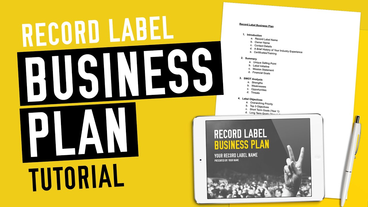 How to Make A Record Label Business Plan - (FREE TEMPLATE)