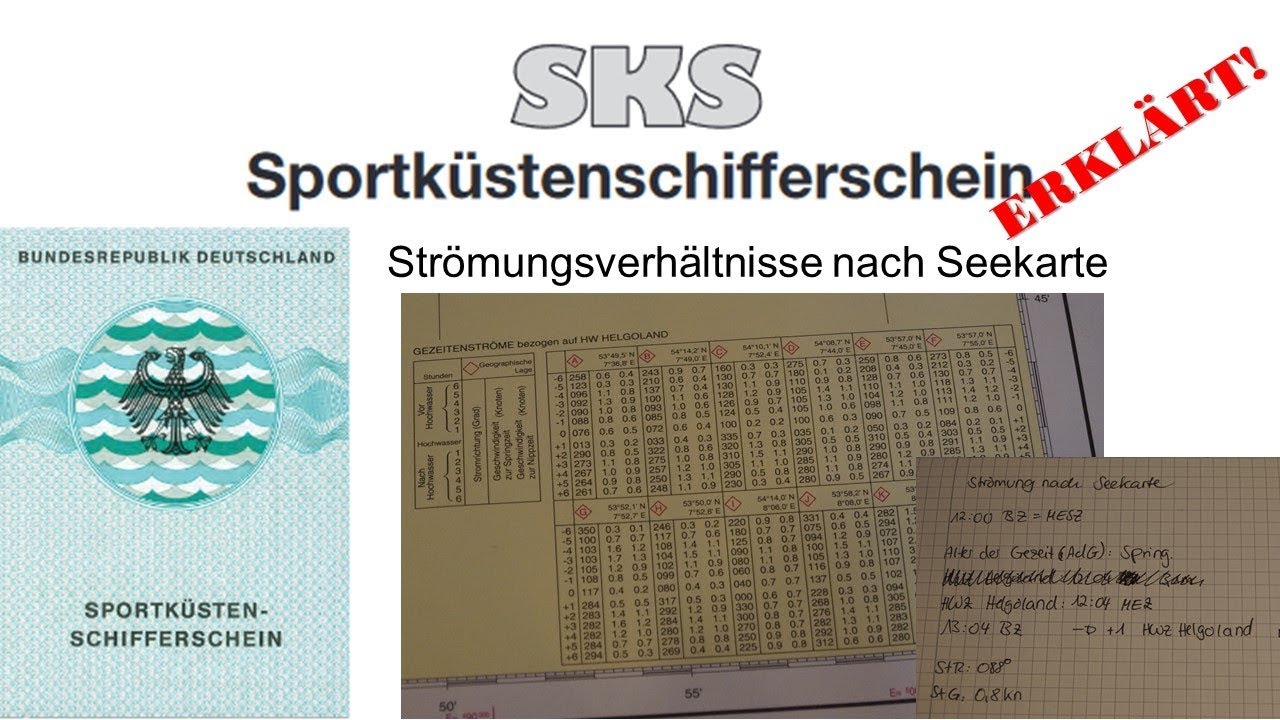 [SKS Kartenaufgaben - Detailvideo] Strömungsverhältnisse I nach Seekarte