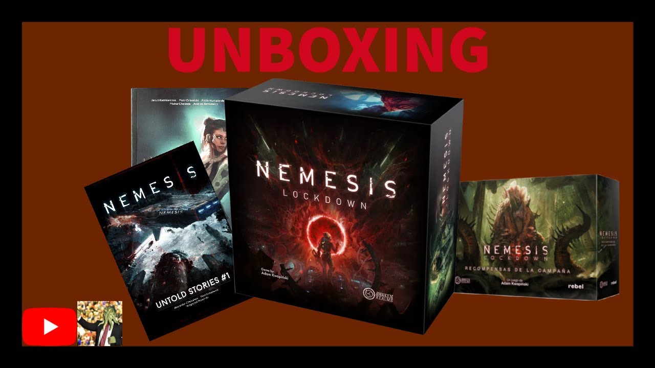 Unboxing NEMESIS LOCKDOWN -Juego de Mesa- Kickstarter.
