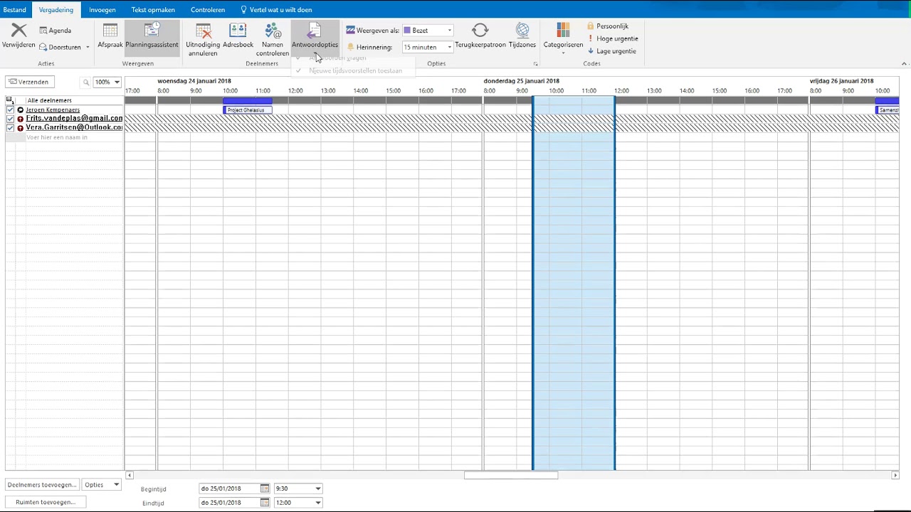 Outlook 2016: Hoe een vergaderverzoek in je agenda plannen?