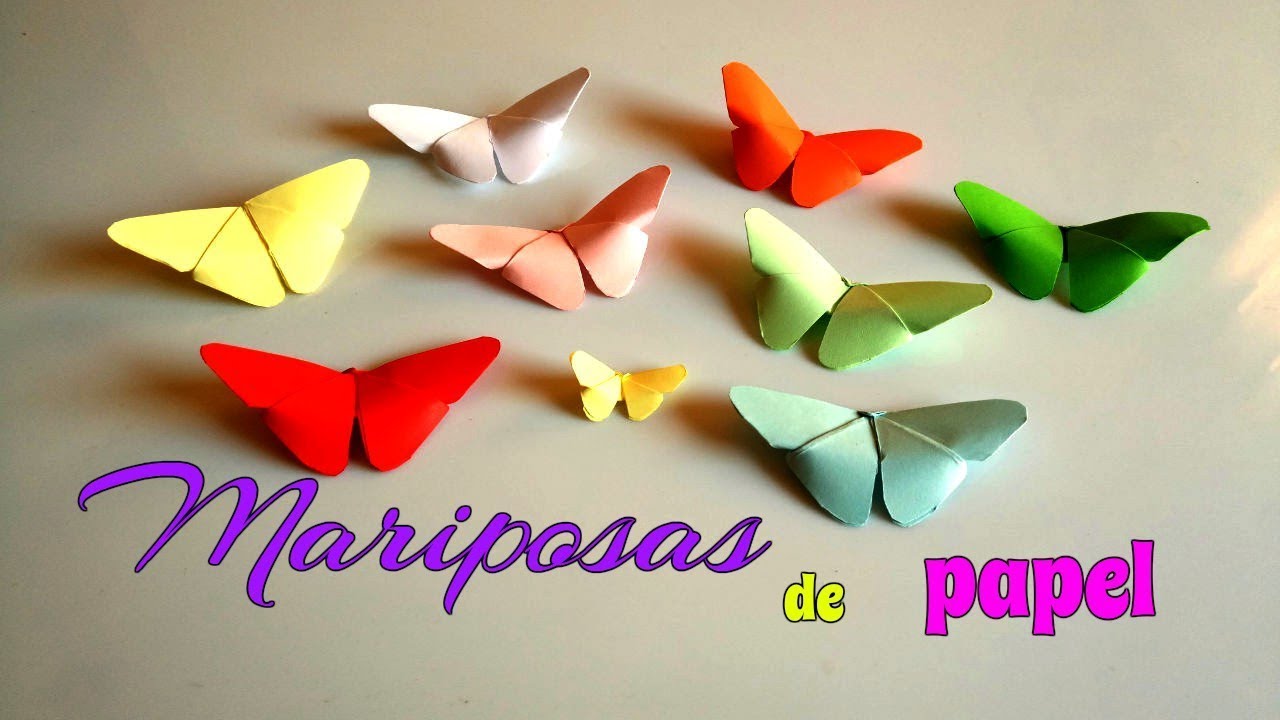 MARIPOSAS PAPIROFLEXIA muy RÁPIDAS y FÁCILES de hacer/paso a paso.