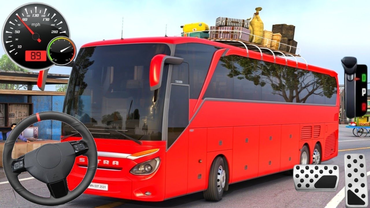 Public Transport Bus Driving 3D 2026:Electric City Coach Driving pick and drop XUV Android Gameplay