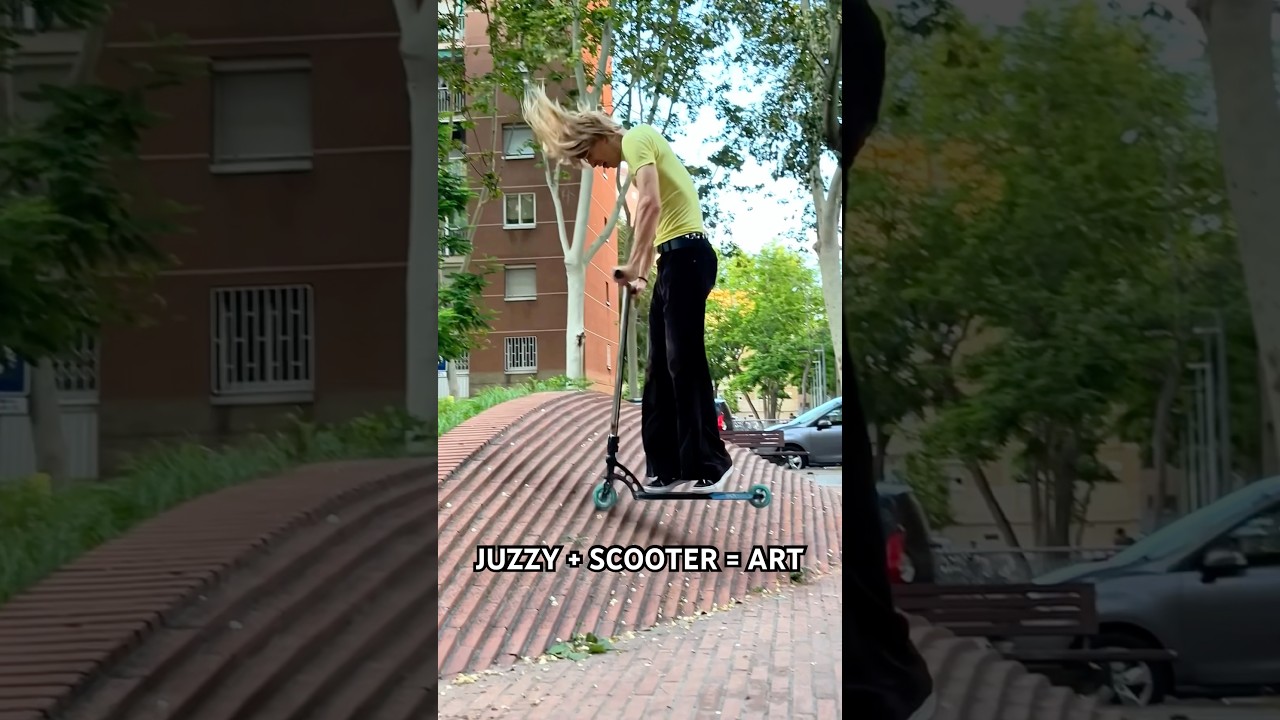 Juzzy Carter + Scooter = Art 🖼️ 🛴 #shorts #shortvideo #scooter #tricks #stunts #amazing