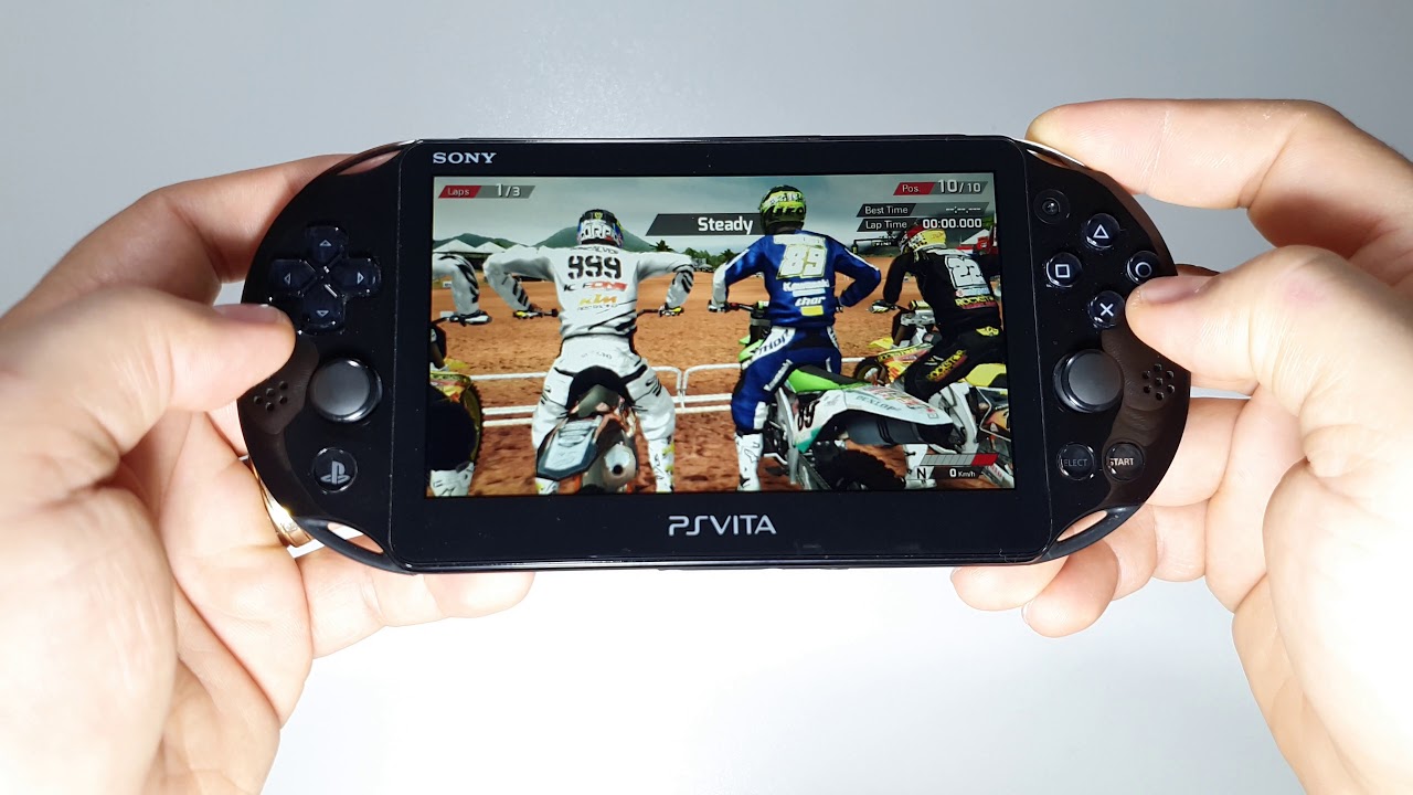 MXGP - The Official Motocross Videogame Compact  | PS Vita Slim handheld gameplay