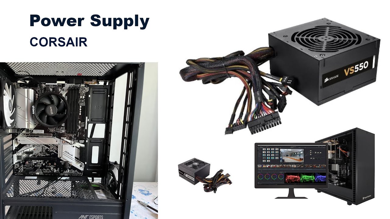 Corsair VS550 550-Watt Power Supply for Gaming PC - Power Supply | SMPS | UPS @gizmohub22
