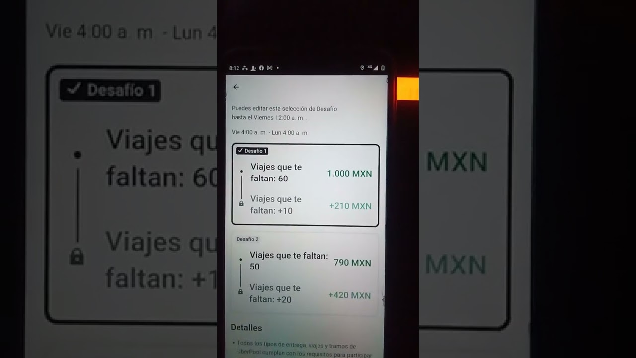 CU&Aacute;NTOs desaf&iacute;os te manda Uber🚗 y como elejirlos ✍️