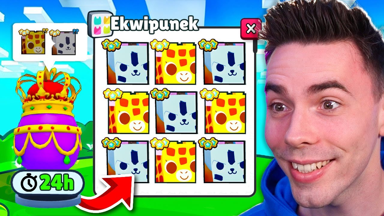 Otwieram Jaja Przez 24H w Nowym Pet Simulator 99 i Dostałem TO!