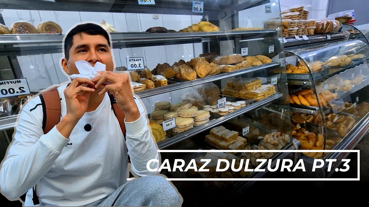 PROBAMOS Y DEGUSTAMOS todas los dulcerías que hay en la PLAZA DE ARMAS DE CARAZ