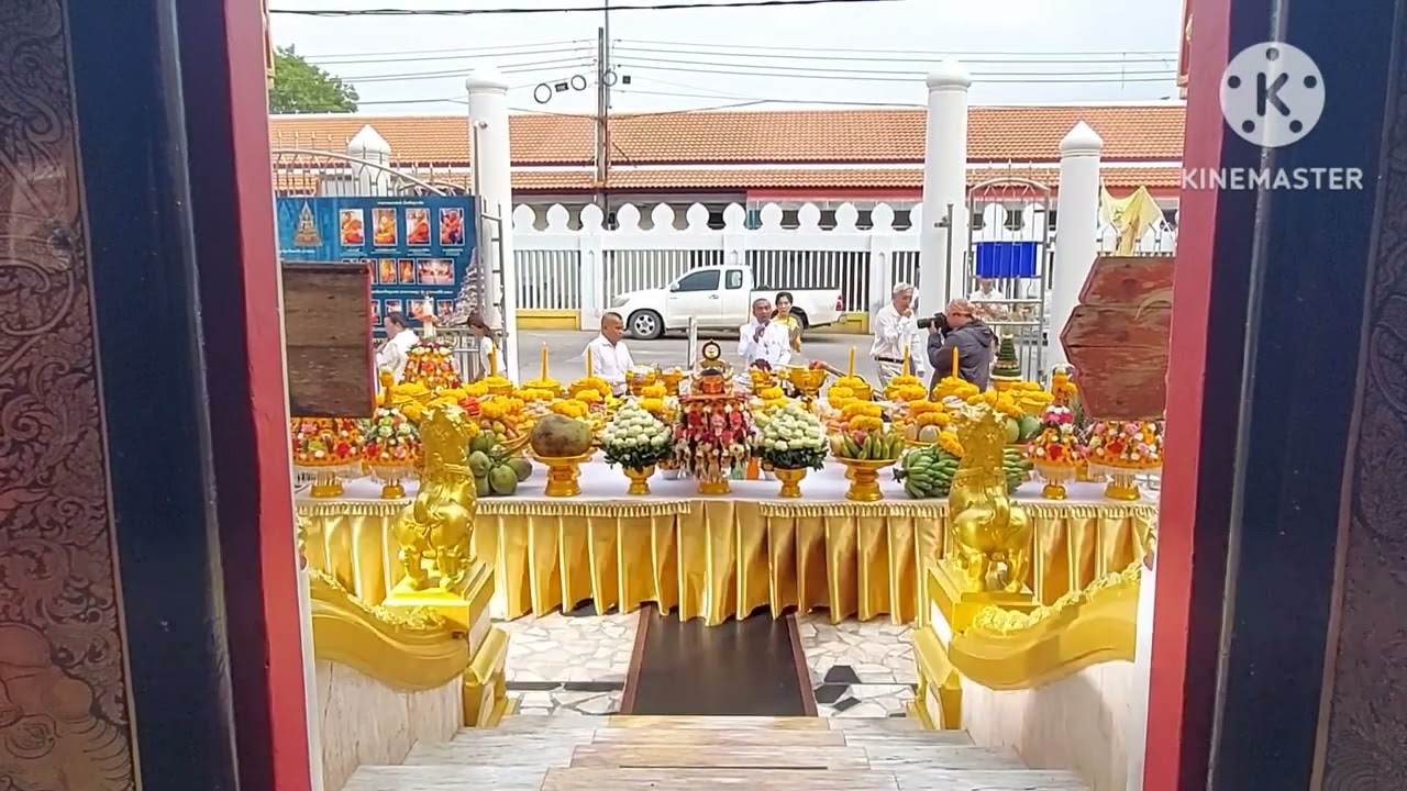 [13/3/69] 09.09 น./พิธีบวงสรวง เตรียมบูรณะเจดีย์เก่า