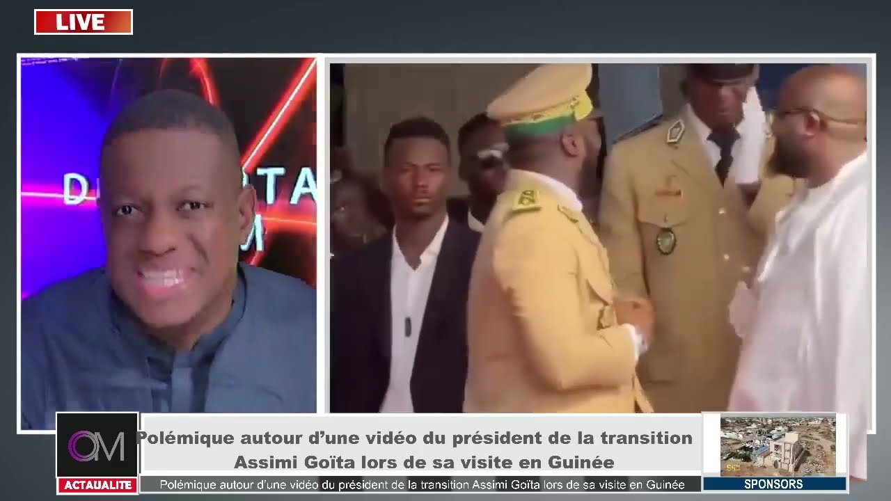 OM TV :#Polémique autour d’une vidéo du président de la transition Assimi Goïta sa visite en Guinée