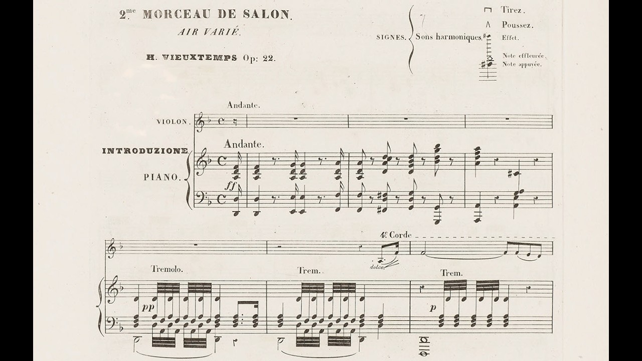 Henri Vieuxtemps, Air varié op. 22, no. 2 - Philippe Koch, incl. first print