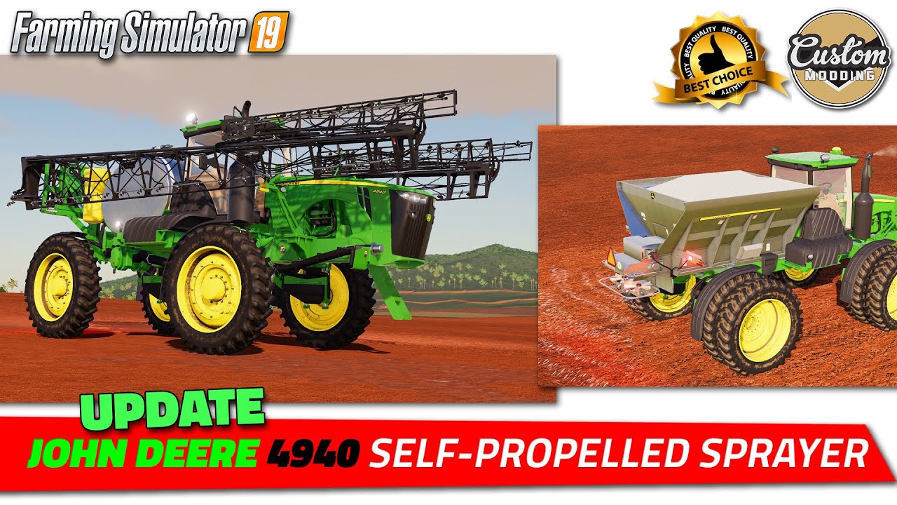 FS19 | John Deere 4940 Self Propelled Sprayer (update v1.0.0.2) by Custom Modding - review