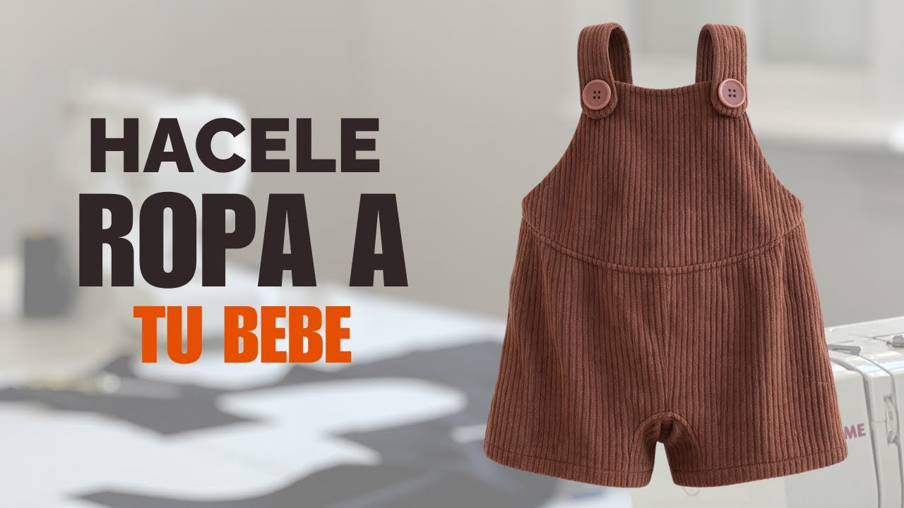 Cómo hacer un jardinero de bebé paso a paso | Moldería digital infantil