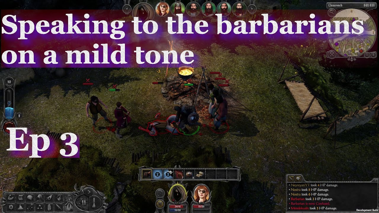 SwordHaven - Lets Play Ep 3 - Unwanted guests - Barbarian fight - Graveyard bell - Lockpicking 50