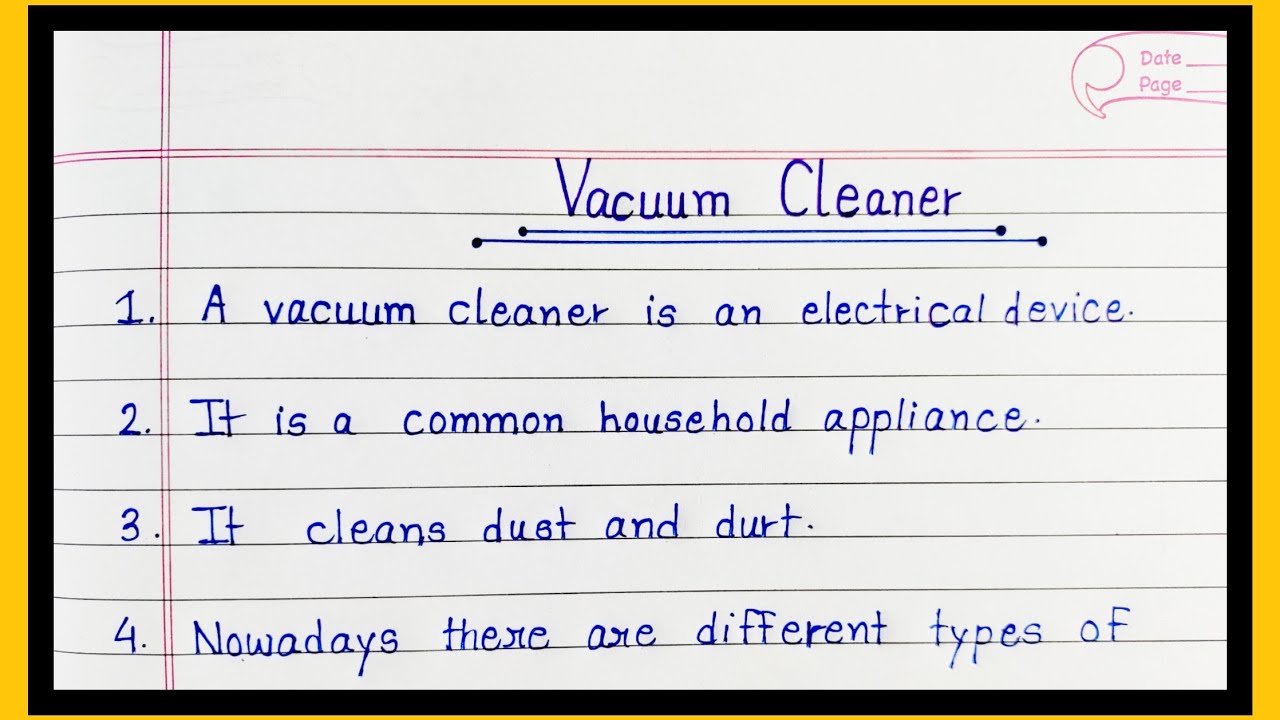 10 Lines Essay On Vacuum Cleaners In English