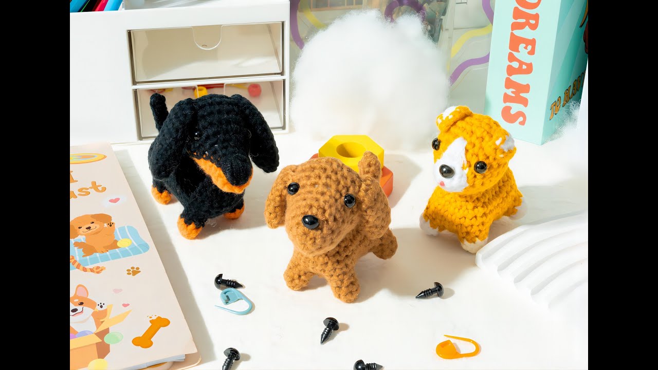 Welsh Corgi crochet kit detailed instruction video-（phonetic version）