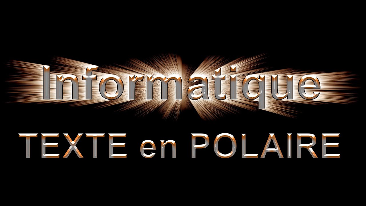TEXTE en POLAIRE avec PHOTOSHOP 2021 Buno Sorce