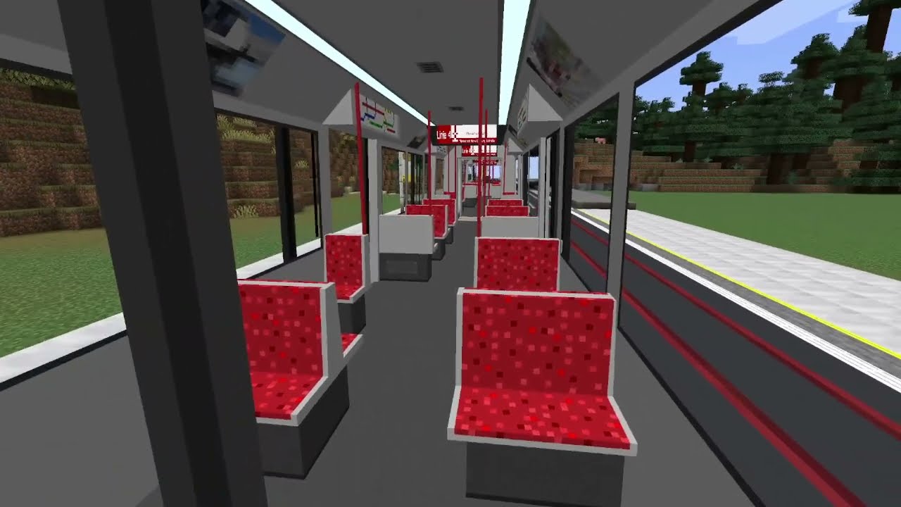 Minecraft Stadtprojekt Alpenstadt Heute fahren wir mit der Straßenbahn und S Bahn