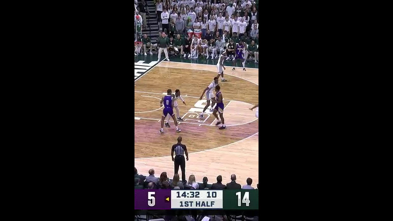Jeremy Fears Steal and Converts the Transition Basket vs. Alcorn State | Michigan State Basketball