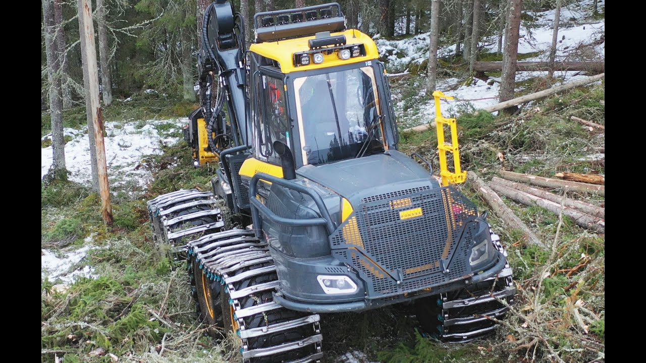 Ponsse Bear at work in Sweden 4K