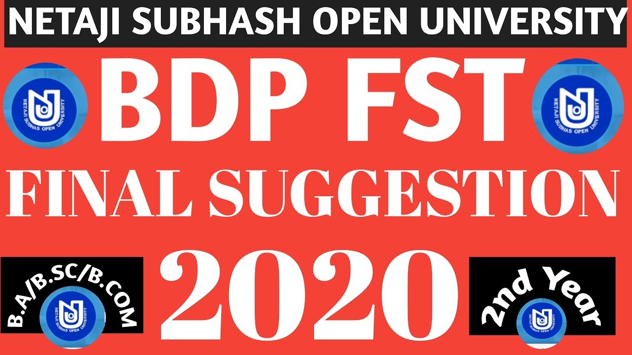 BDP FST FINAL SUGGESTION 2020