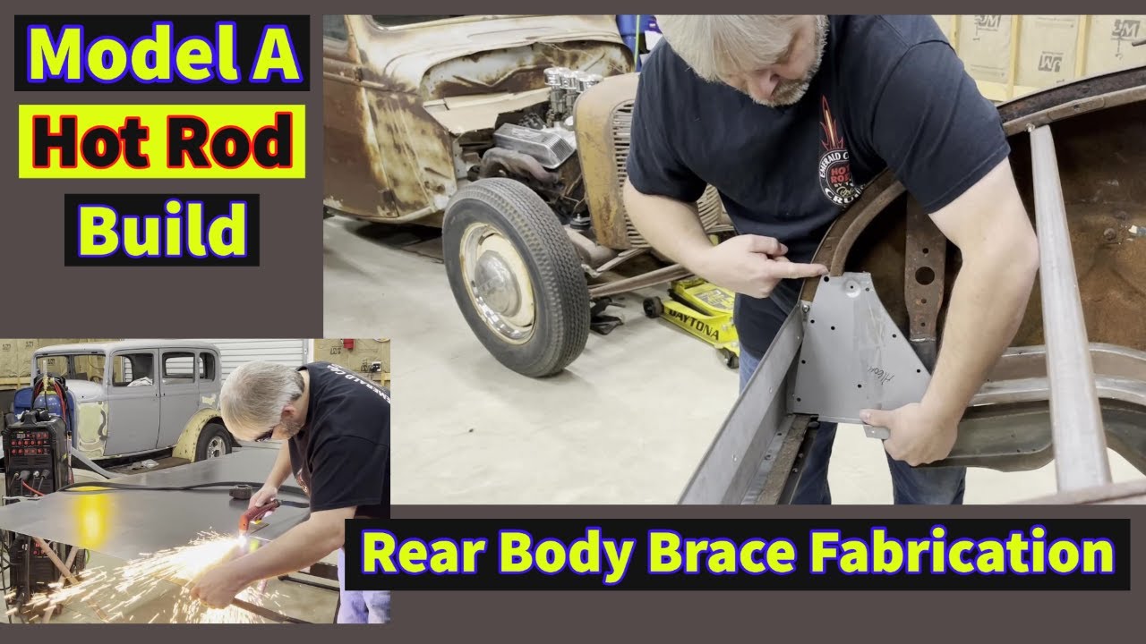 Fabricating Model A Ford coupe rear body braces. Hemi Hot Rod Build! Like a puzzle! #rusty #junk