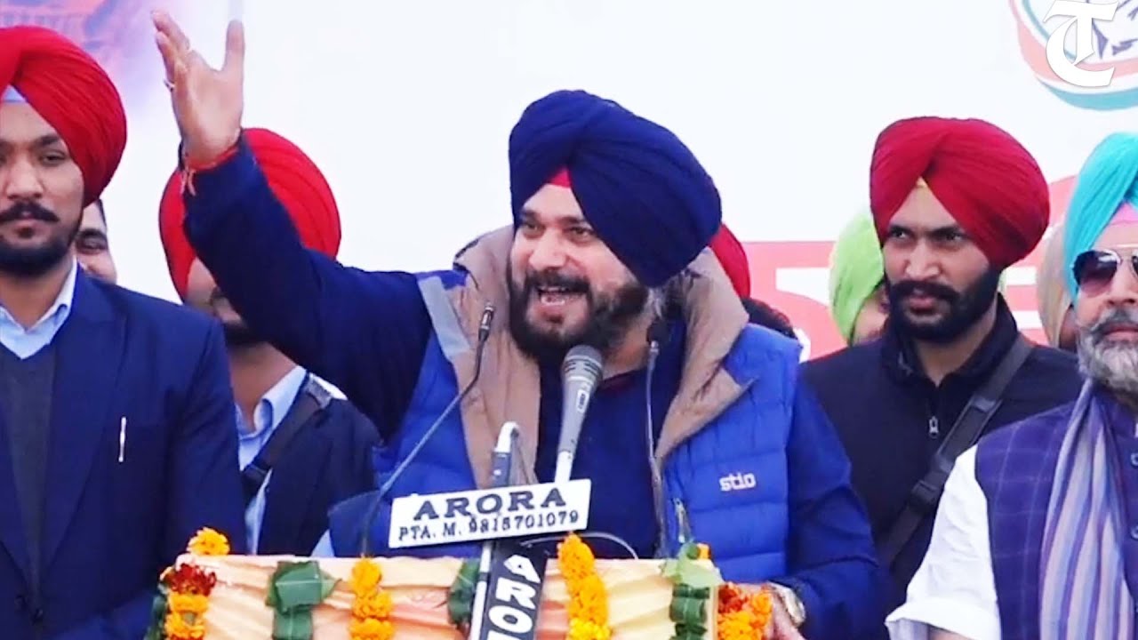 PPCC president Navjot Singh Sidhu targets Capt Amarinder Singh, Badals at Sanaur rally