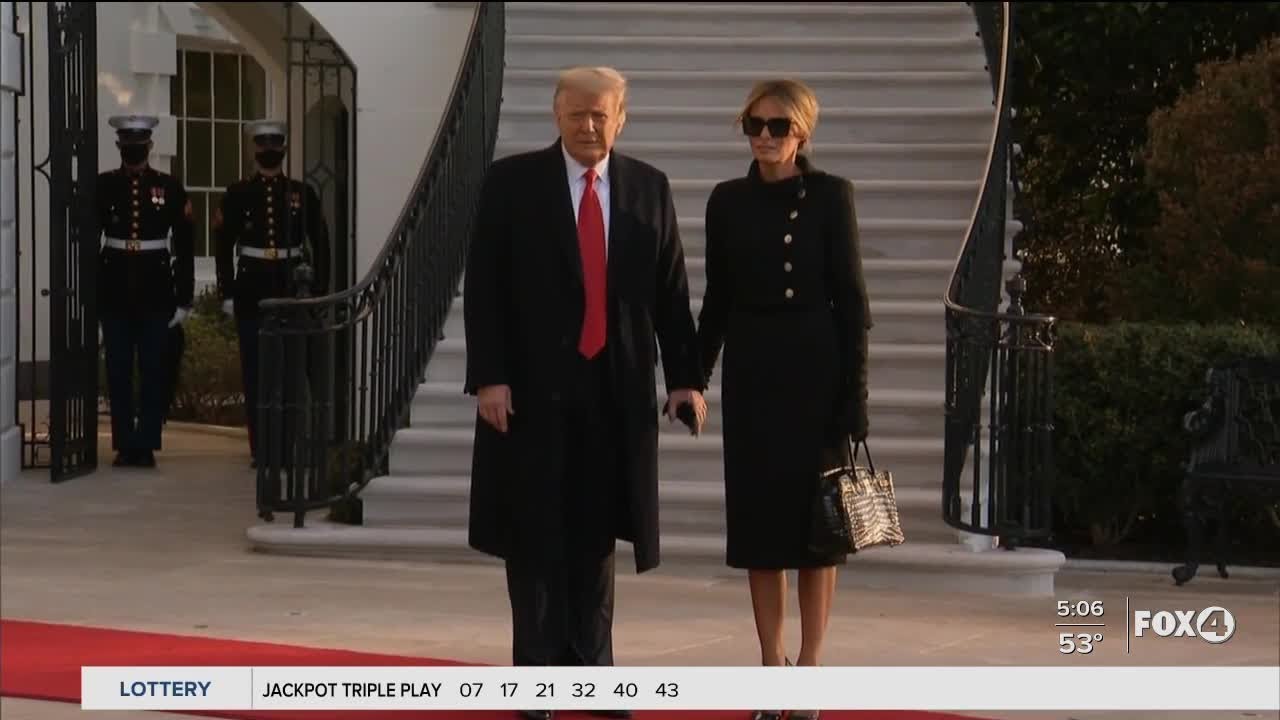 Trump supporters welcome him home