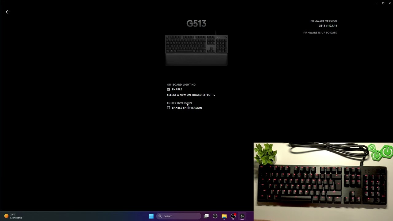 Logitech G513 &ndash; Jak sprawdzić wersję oprogramowania sprzętowego i dokonać aktualizacji