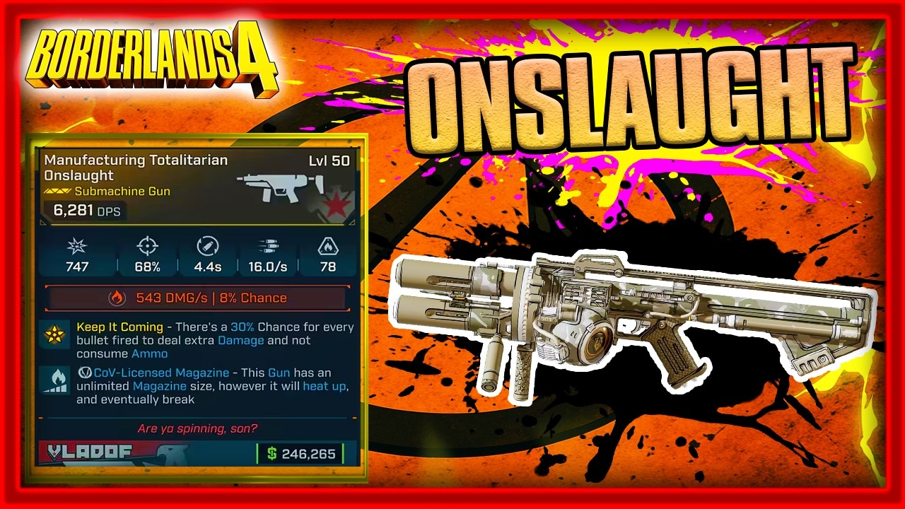 THE ONSLAUGHT LEGENDARY SMG IN BORDERLANDS 4 IS INSANE