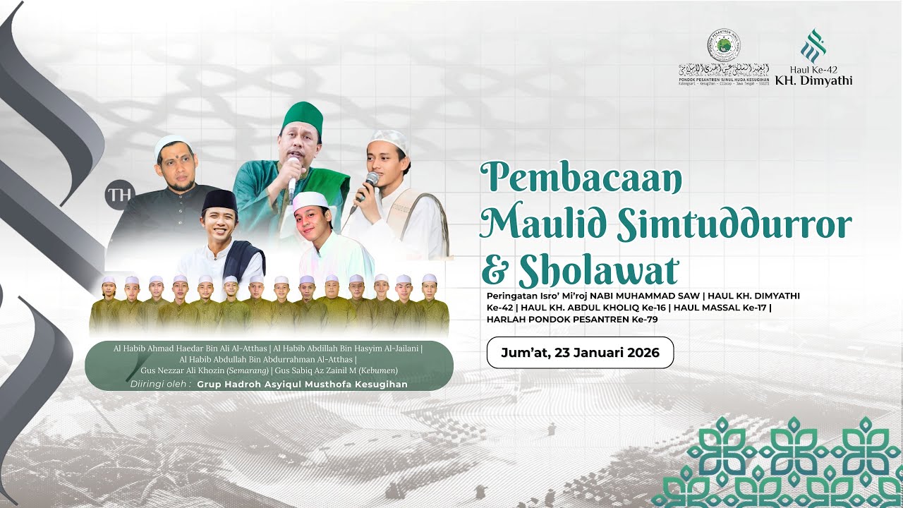 LIVE || MAULID SIMTUDDURROR & SHOLAWAT dalam Rangka Peringatan Isra' Mi'raj Nabi Muhammad SAW