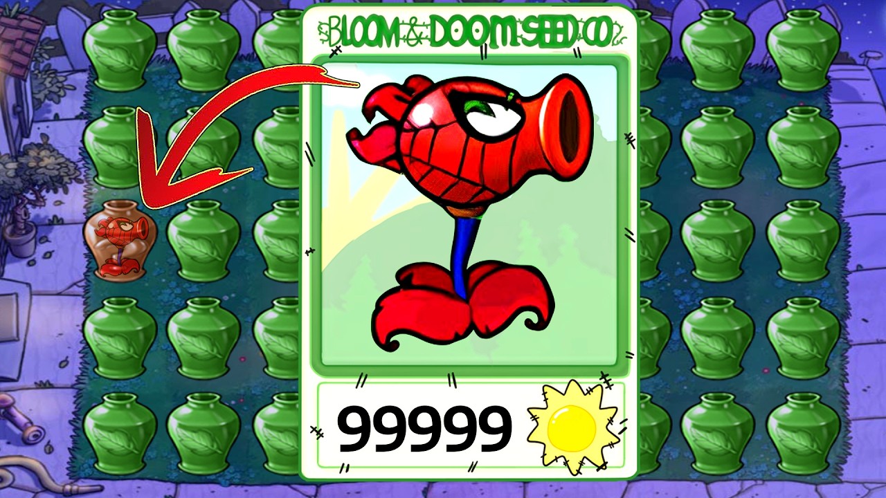 999 Spider Pea Threepeater vs Vasebreaker Endless Fighting Invisible Zombies! 🚫🧟‍♀️
