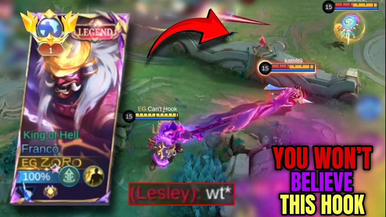 Вы не поверите, куда приземлился этот крюк! 🎯 #francohook #mobilelegends #moba5v5