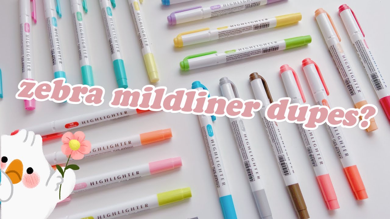 Обзор и образцы хайлайтера Zosxi | сравнимо с подводками Zebra Mildliners? #zebramildliner