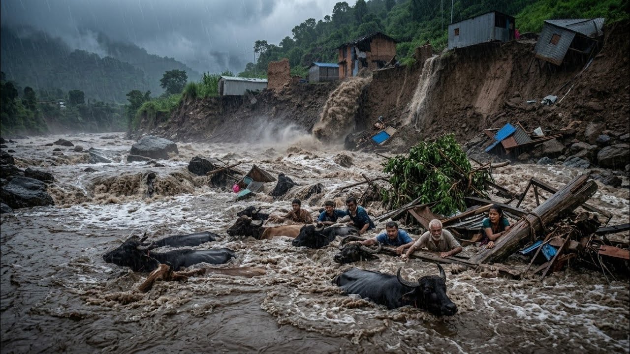 😱Heavy Rain Turns Nepal&rsquo;s Mountain Villages Into Disaster | Floods & Landslides | Rural Nepal 🇳🇵