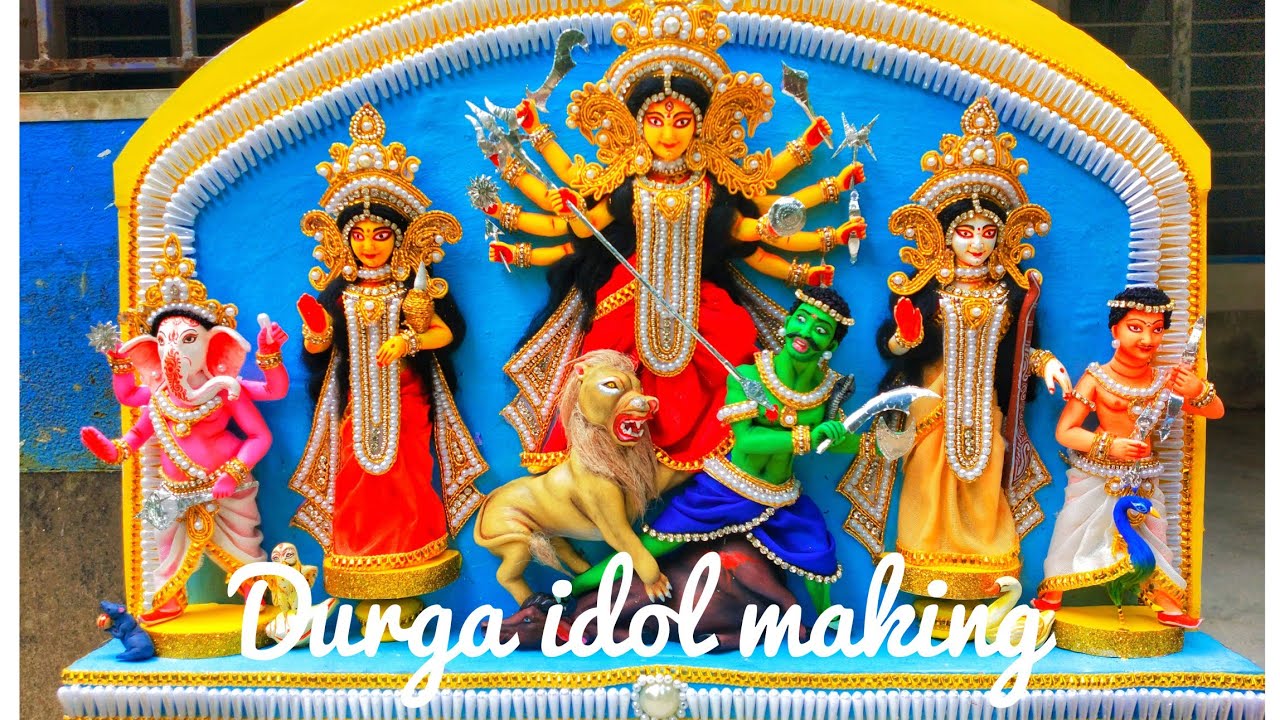 Miniature Durga Idol Making 2022// Traditional Ek Chala Durga Murti Making// Small Durga Idol Making
