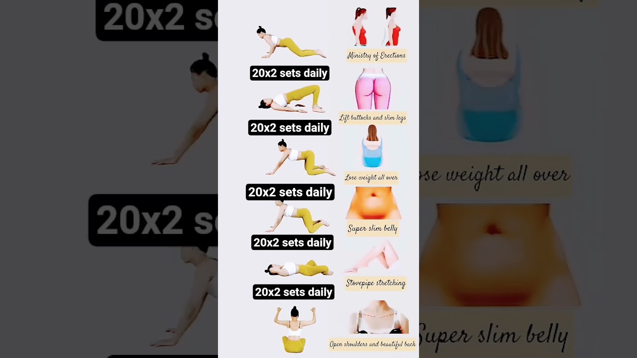 all exercise do at home simple exercise 20x2 sets daily