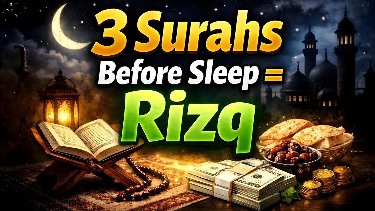 Read These 3 Surahs Before Sleeping | Powerful Night Wazifa for Rizq, Barakah & Poverty Removal