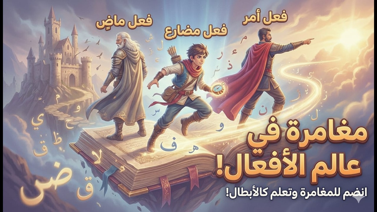 أقوى شرح لأنواع الفعل ( الماضي والمضارع والأمر ) في 4 دقائق ! 🚀 لن تخطئ في الإعراب بعد اليوم👌