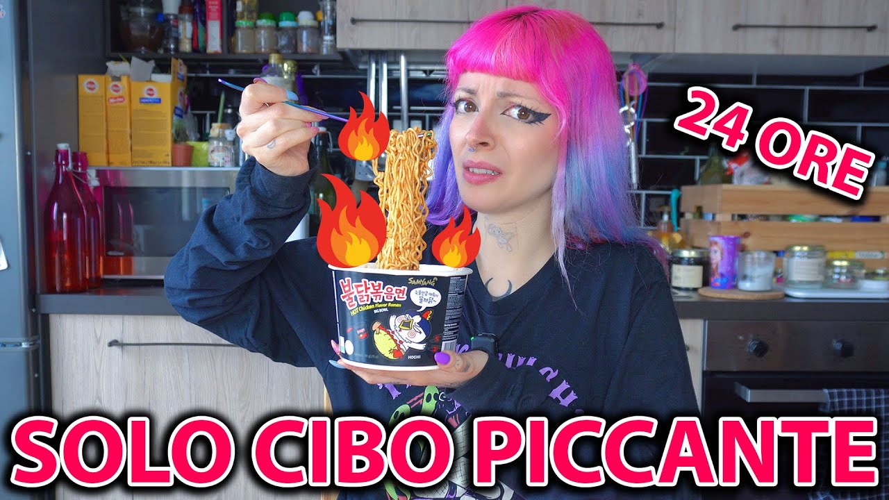 MANGIO SOLO CIBO 🔥PICCANTE🔥 PER 24 ORE