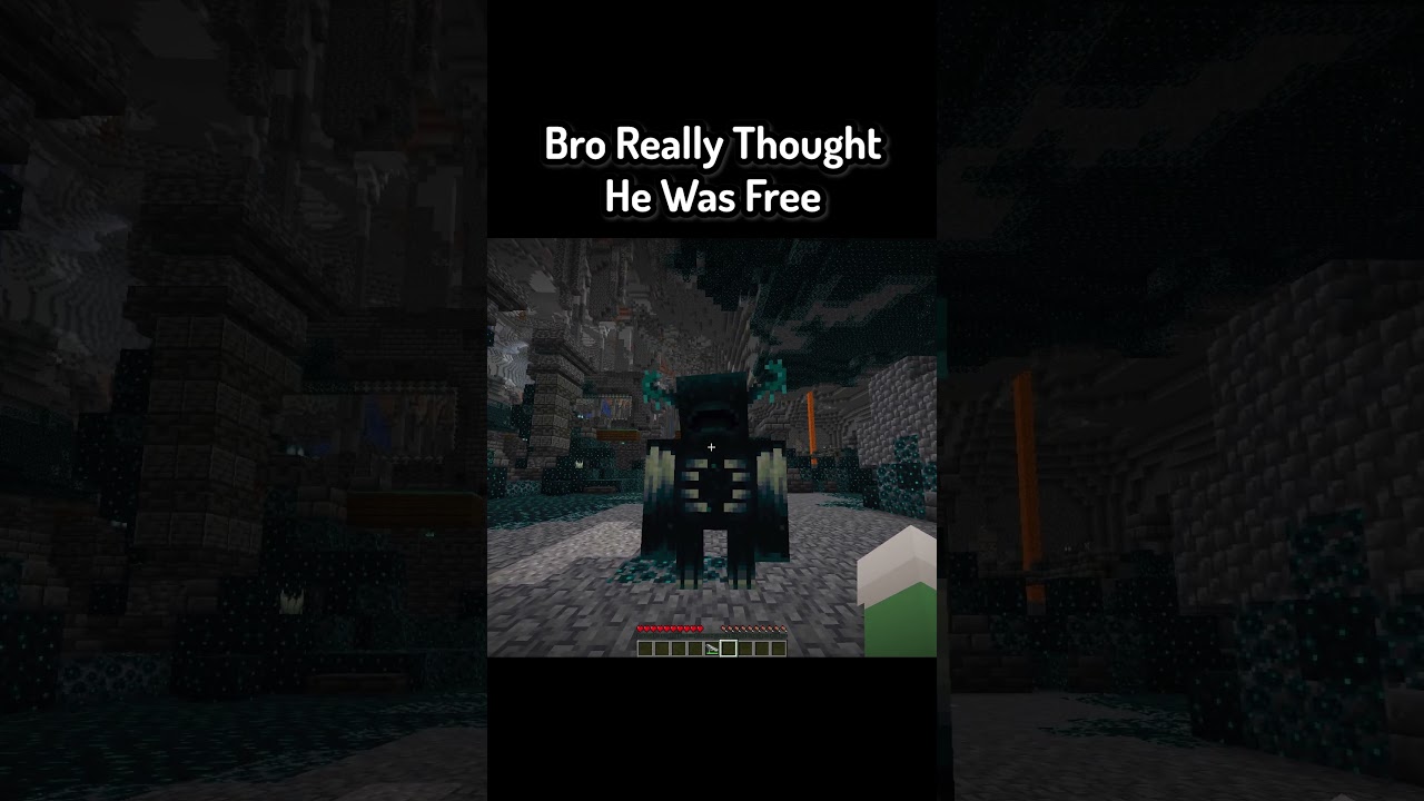 Bro Really Thought He Was Free From The Warden In Minecraft