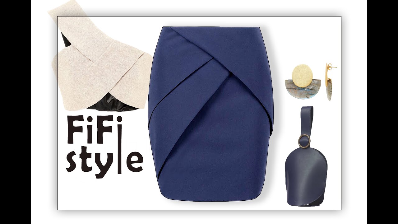 FiFi Style : Учебное видео Плиссированная юбка в стиле оригами TRcutting