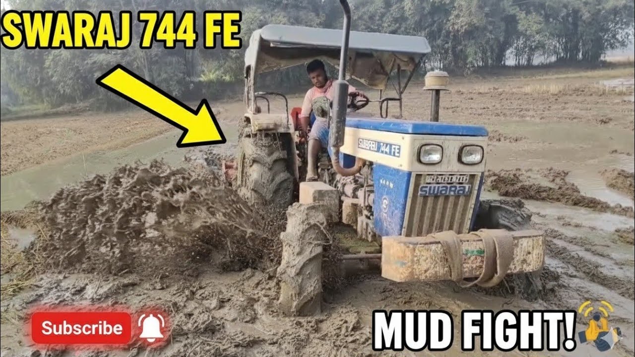 Swaraj tractor 744 4wd farming